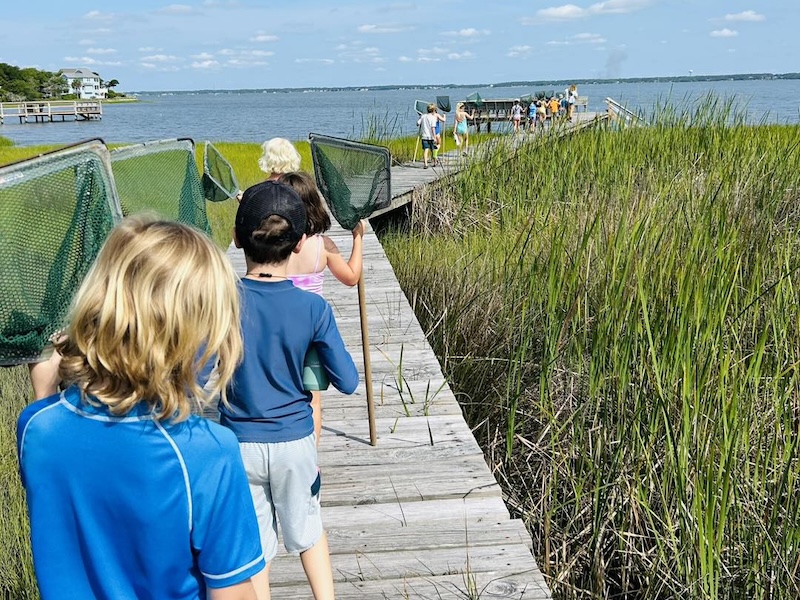 Heading out to the outdoor classroom